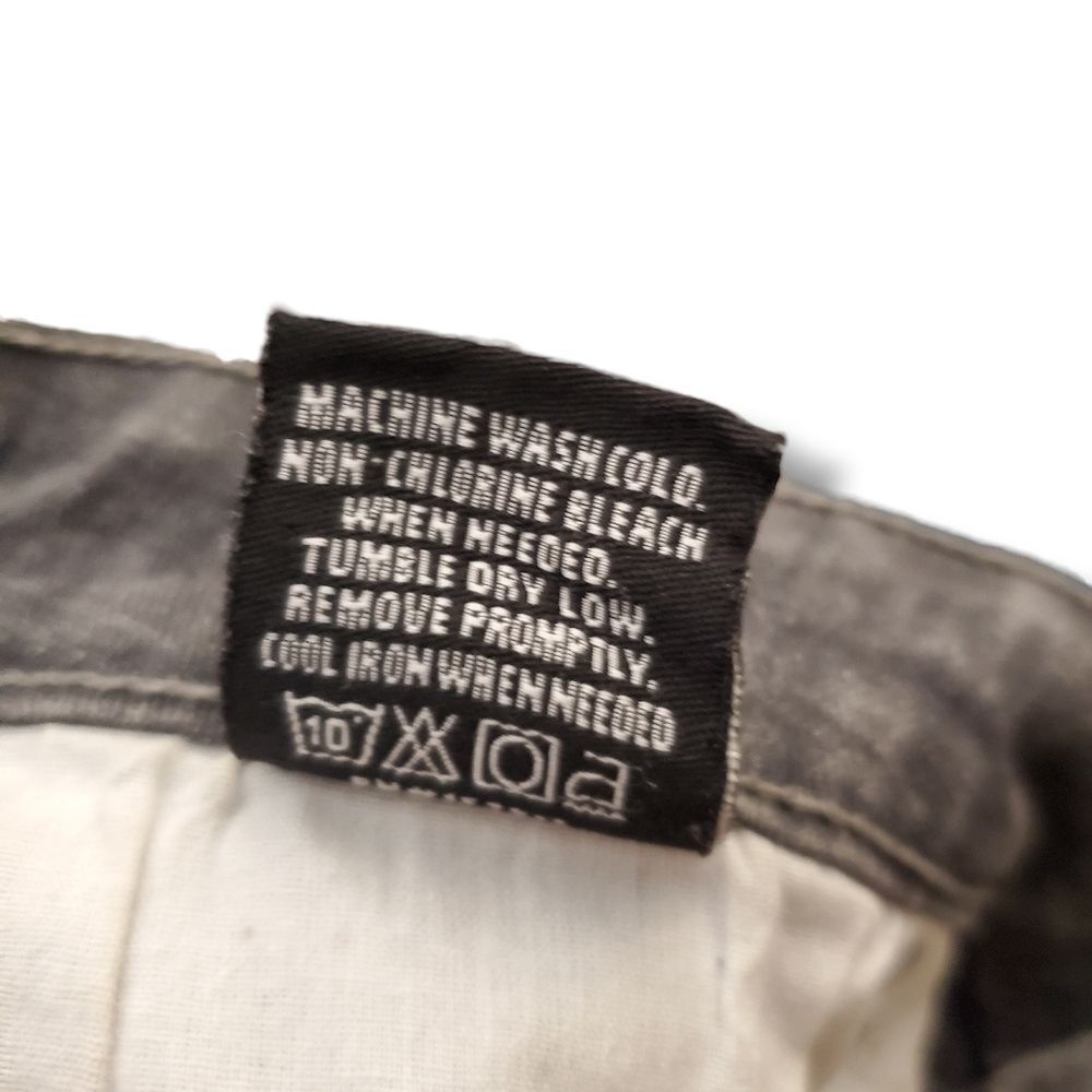 Bezalel Denim Distressed Flared Jeans Gray Washed Ripped Bell Bottom Size 36x34 - Picture 13 of 15
